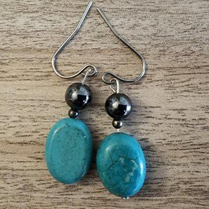 turquoise dangle earrings